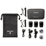 Saramonic Blink500 ProX B2 2.4GHz Dual-Channel Wireless Lavalier Microphone Kit with LCD monitor & charging box