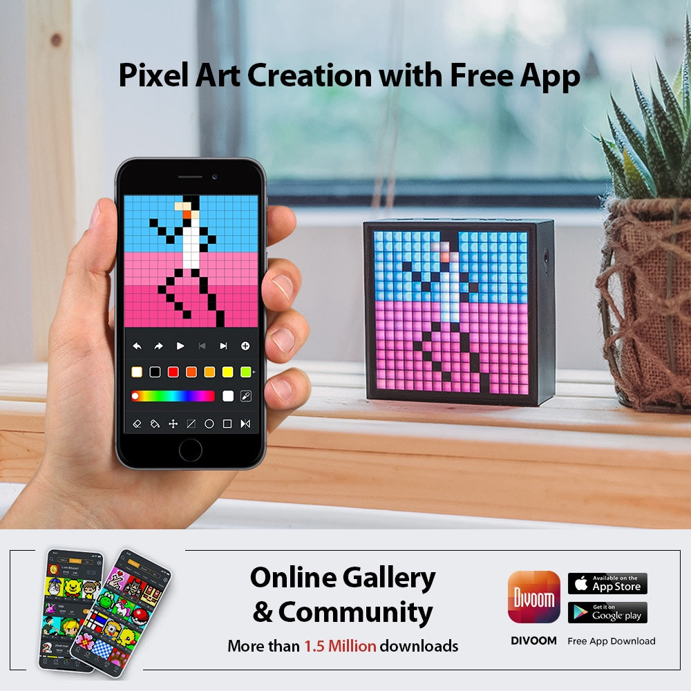 Divoom TimeBox Evo - Pixel Art Portable Bluetooth Speaker |1 Year Warranty