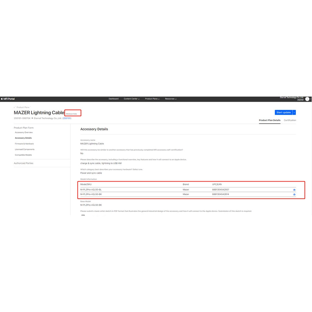 Mazer Infinite.LINK 3 Pro cable MFI Lightning Charging Cable | 2 Years Warranty