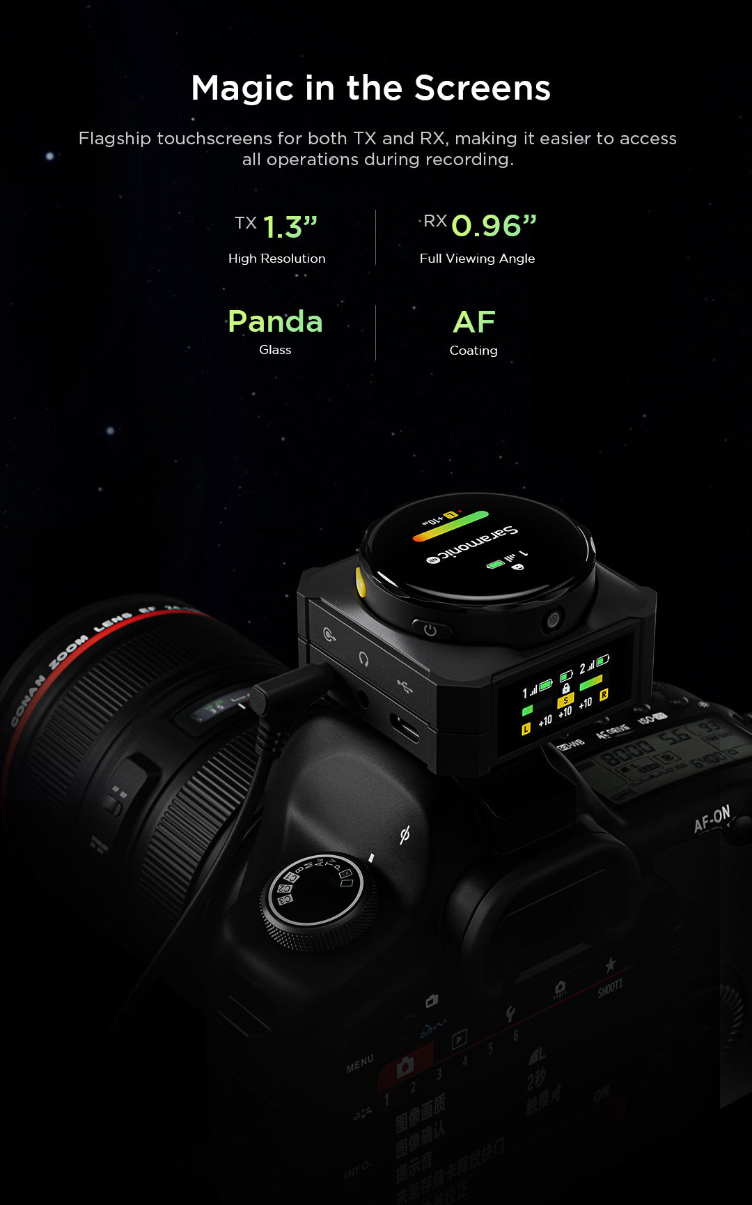 Saramonic BlinkMe B2 2.4G Wireless Smart Microphone with Touchscreen | 2 years warranty