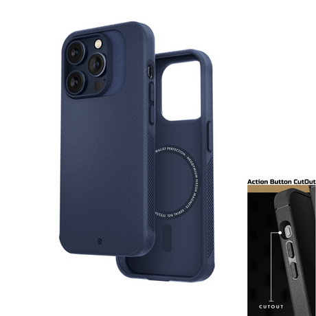 Caudabe Synthesis Phone Case for iPhone 15 Pro Max / iPhone 15 Pro / iPhone 15 - Celestial Blue