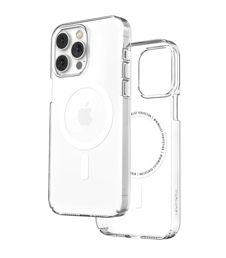 Caudabe Lucid Clear Phone Case for iPhone 14 Pro Max / iPhone 14 Pro - Crystal/White