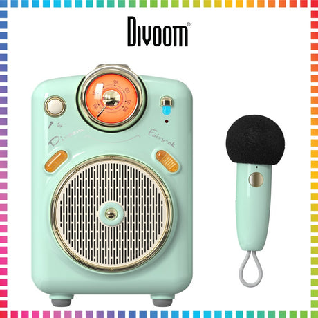 Divoom/D-Fairy-OK-GN/Karaoke Portable Speaker with Wireless MIC/FM/MicroSD/BT