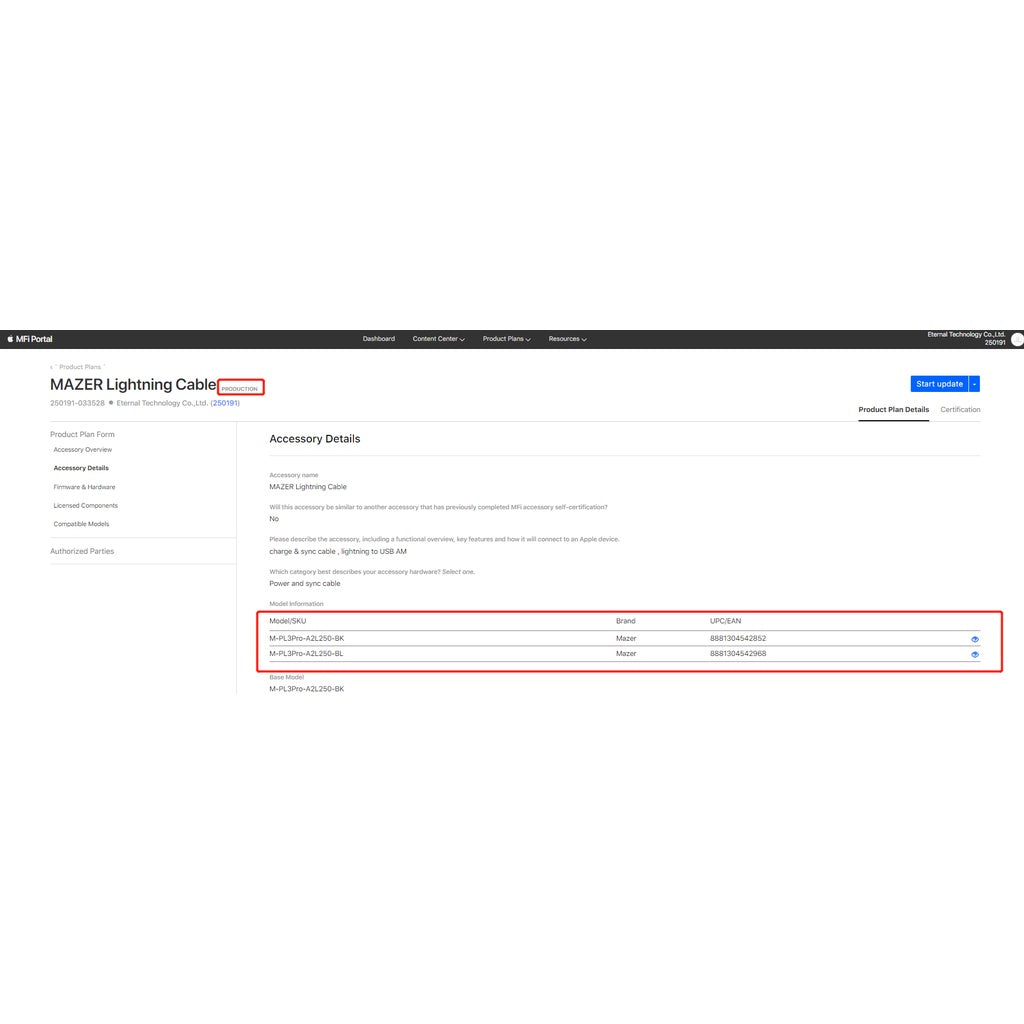 Mazer Infinite.LINK 3 Pro cable MFI Lightning Charging Cable | 2 Years Warranty