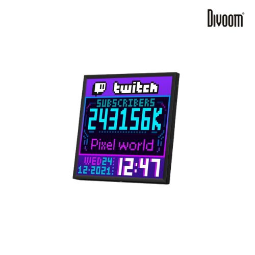 Divoom Pixoo-64 - WiFi Pixel Cloud Digital Frame with APP Control,64 X 64 LED Panel Display Frame |1 Year Warranty