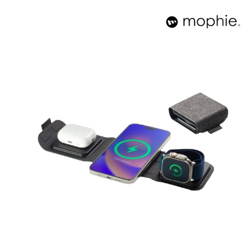 Mophie 3-in-1 Travel Charger for Airpods , Apple Watch and iPhone | 2 Years Warranty