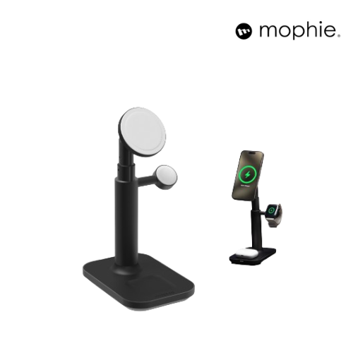 Mophie 3 in 1 Extendable Stand with Magnetic Wireless Charging for Airpods, iPhone and Apple Watch | 2 Years Warranty