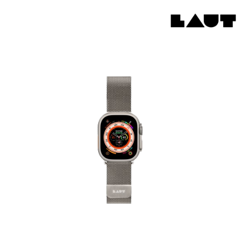 LAUT Apple Watch Band 49mm Ultra Steel Loop Titanium