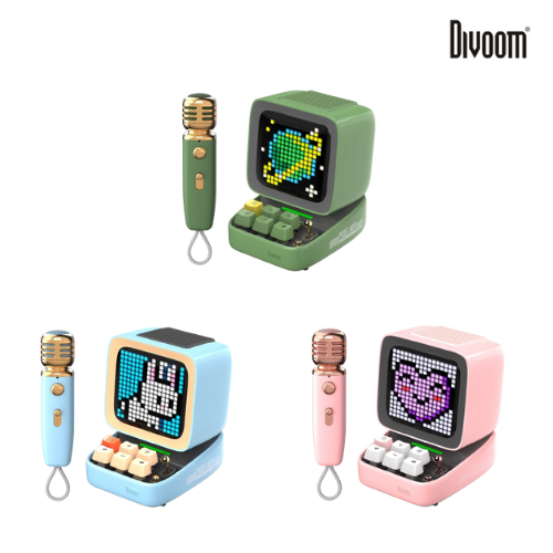 Divoom Ditoo-Mic Retro Pixel Art Game Bluetooth Speaker with Microphone Karaoke Function | 1 Years Warranty