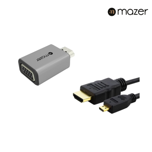 Mazer Micro HDMI to HDMI Adapter and HDMI to VGA Adapter