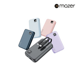 Mazer Infinite.Boost Power Link Trio 10K mAh Power Bank with Certified MFI Lightning & USB-C Cables | 2 Years Warranty