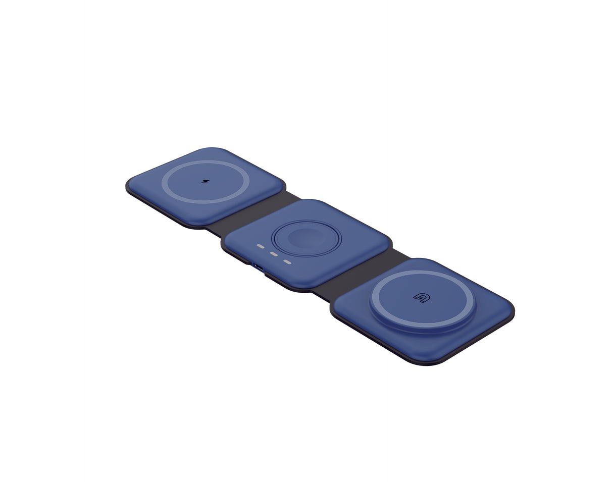 Mazer 3 in 1 Foldable Magnetic Wireless Charger Travel Charger 2 Years Warranty