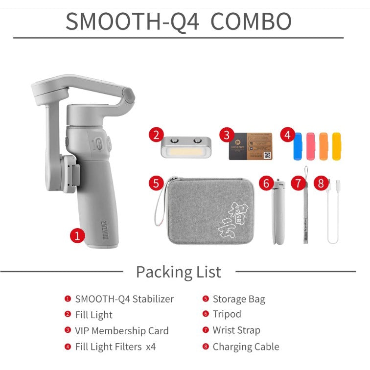 Zhiyun Smooth Q4 Gimbal & Stabilizer with 3-Axis for Smartphone | 18 Months Warranty