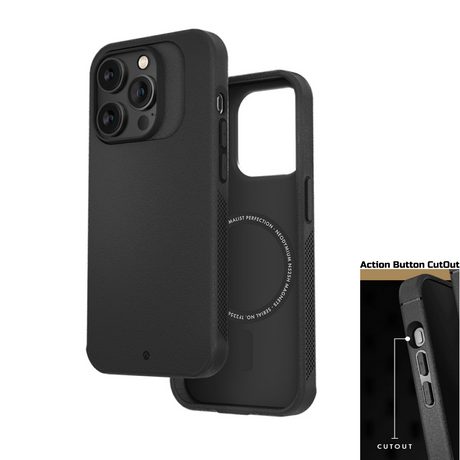 Caudabe Synthesis Phone Case for iPhone 15 Pro Max / iPhone 15 Pro / iPhone 15 - Black