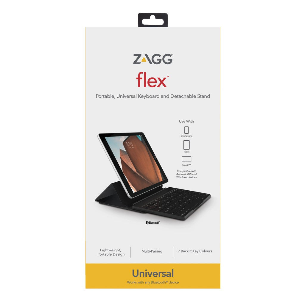 Zagg Flex - Universal Bluetooth Keyboard for Phone/Tablet/iPad |2 Yrs Warranty