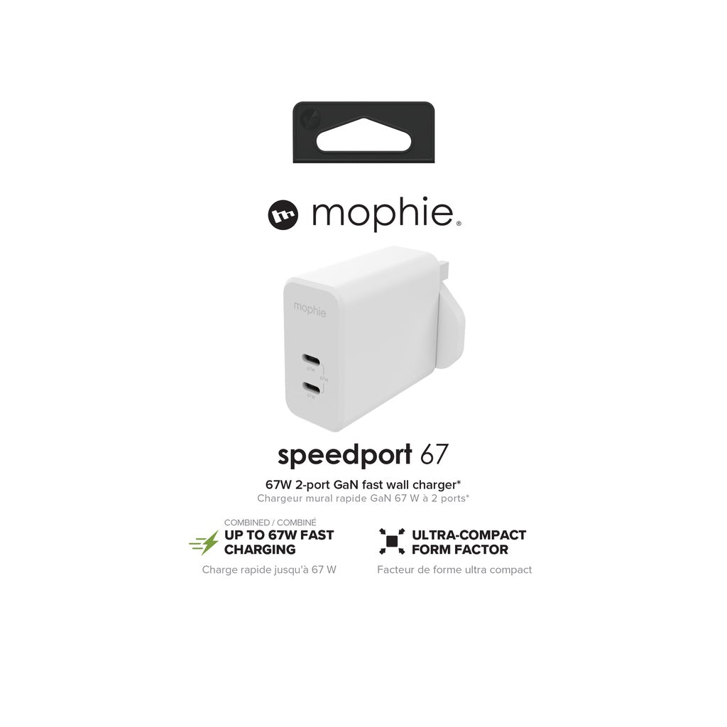 Mophie Speedport 67W 1-Port GaN Fast Wall Charger
