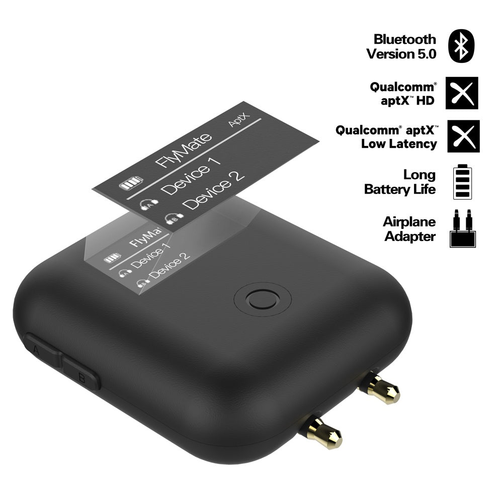 Mazer Fly-Mate Duo in-flight Wireless Dual Audio Adapter | 2 Years Warranty