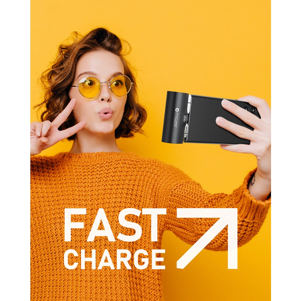 Mazer SuperMINI Pocket 5000mAh PD20W Power Bank for Android and Iphone | 2 years warranty