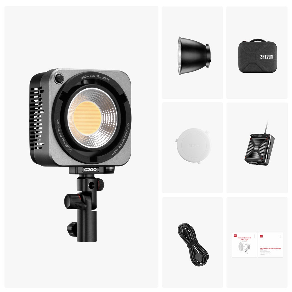 ZhiYun Molus G200 200W Video Light | 18 months warranty