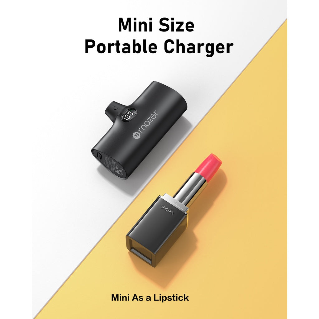 Mazer SuperMINI Pocket 5000mAh PD20W Power Bank for Android and Iphone | 2 years warranty