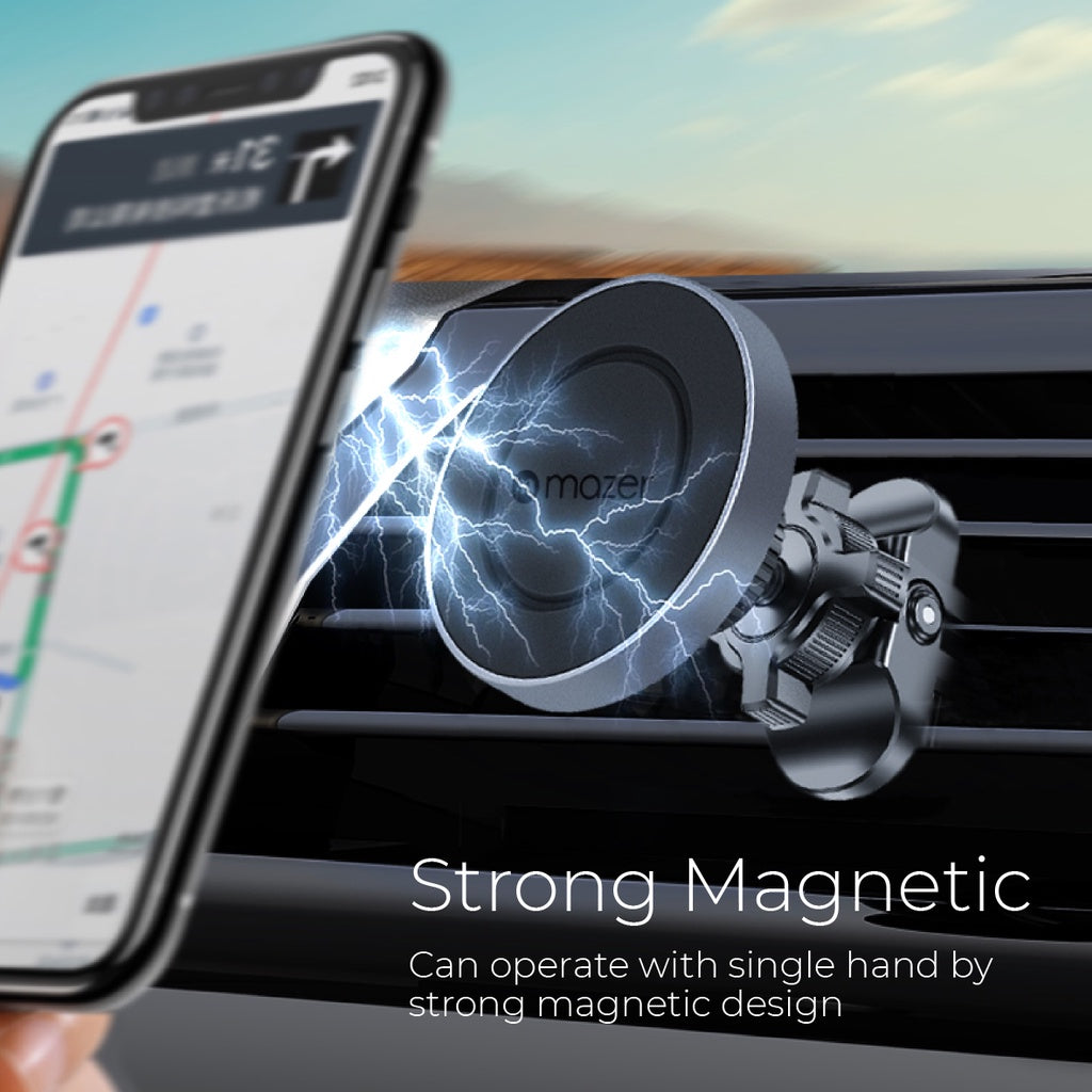 Mazer MagTap Magnetic Air-Vent Car Mount | 2 years warranty