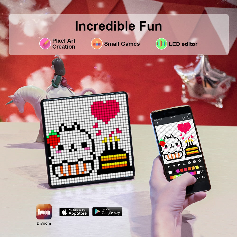 Divoom Pixoo Max with 32 x 32 Pixel Art Programmable LED Display | 1 Year Warranty