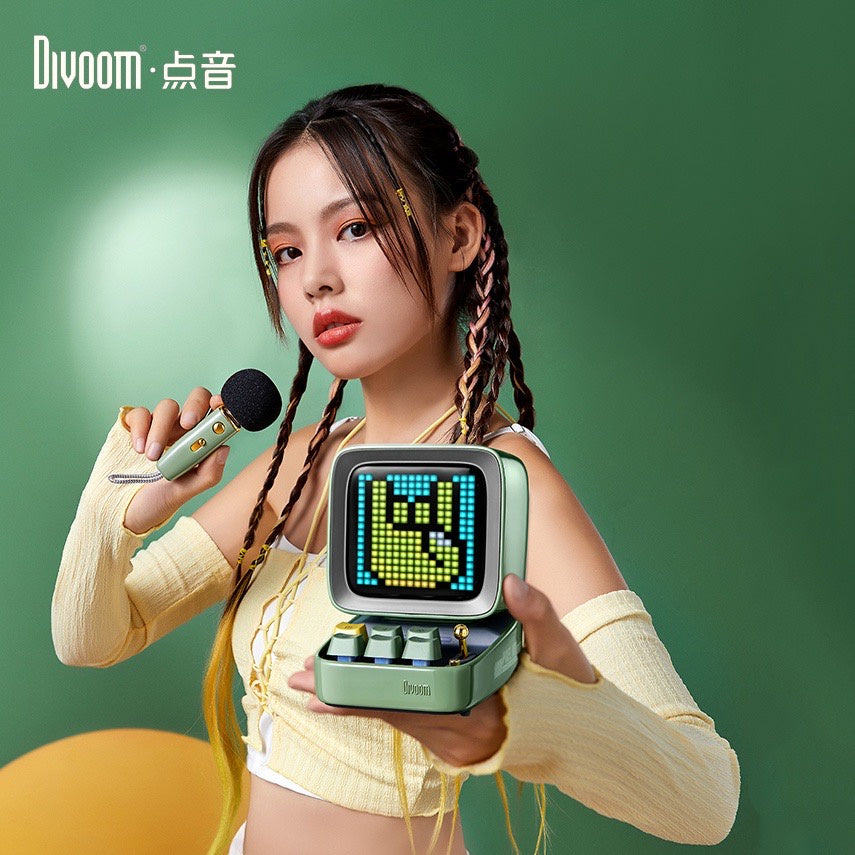 Divoom Ditoo-Mic Retro Pixel Art Game Bluetooth Speaker with Microphone Karaoke Function | 1 Years Warranty
