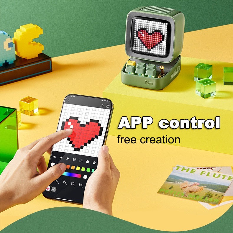 Divoom Ditoo-Mic Retro Pixel Art Game Bluetooth Speaker with Microphone Karaoke Function | 1 Years Warranty