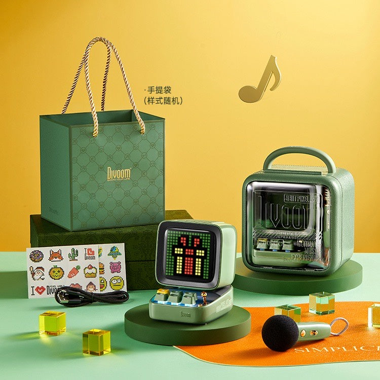 Divoom Ditoo-Mic Retro Pixel Art Game Bluetooth Speaker with Microphone Karaoke Function | 1 Years Warranty