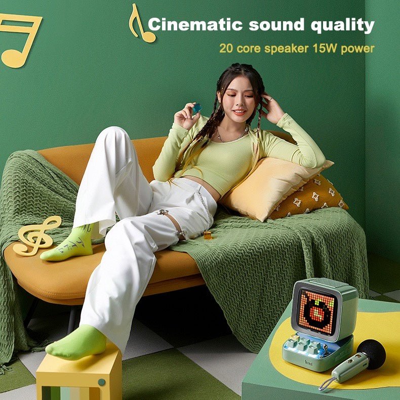 Divoom Ditoo-Mic Retro Pixel Art Game Bluetooth Speaker with Microphone Karaoke Function | 1 Years Warranty