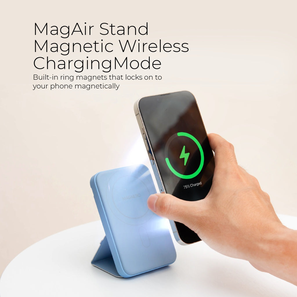Mazer 5000mAh Magnetic wireless Charging 15W Power Bank With Stand | 2 Years Warranty