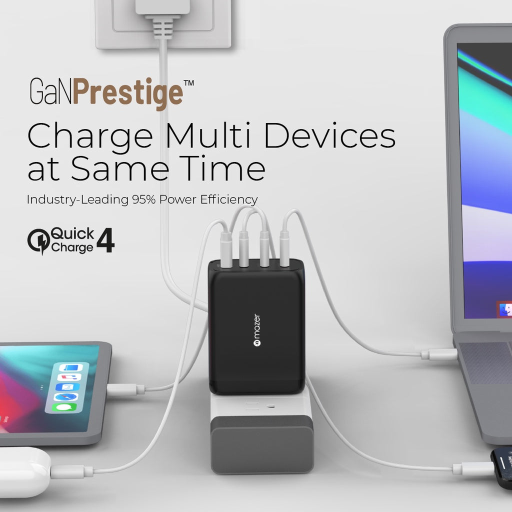 Mazer Infinite Boost GAN3 Technology 200W Wall Charger (PD200W-Travel Pin) 2 Years Warranty