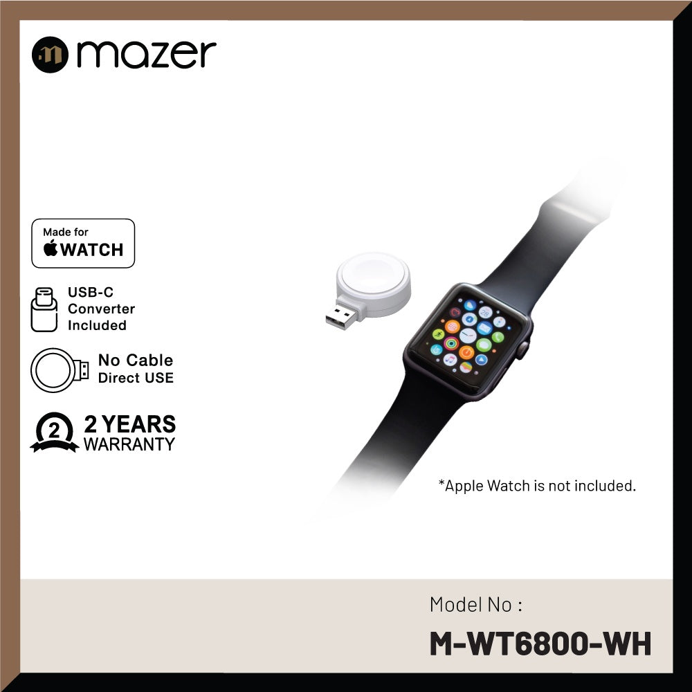 Mazer DOTTY Portable Magnetic Wireless Charger for Apple Watch | 2 Years Warranty