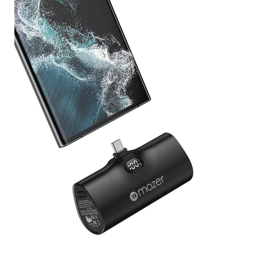 Mazer SuperMINI Pocket 5000mAh PD20W Power Bank for Android and Iphone | 2 years warranty