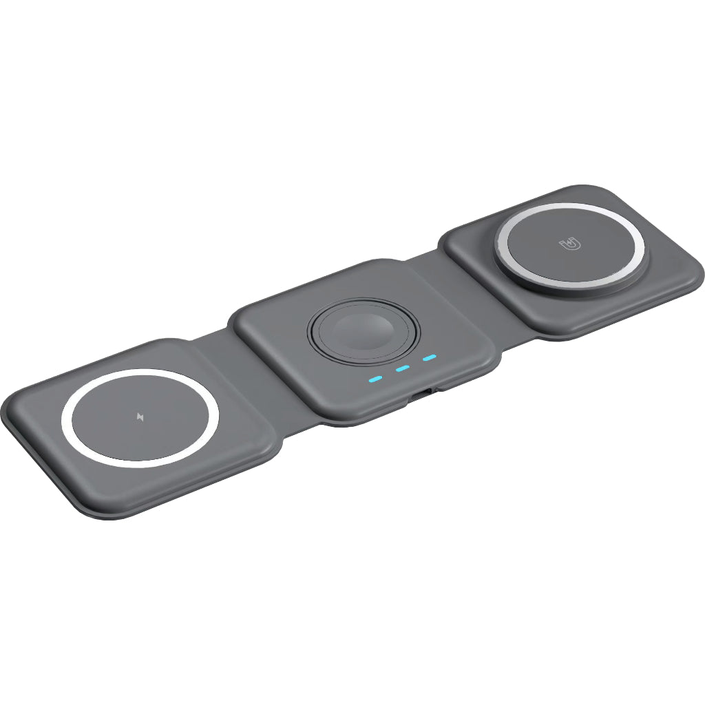 Mazer 3 in 1 Foldable Magnetic Wireless Charger Travel Charger 2 Years Warranty