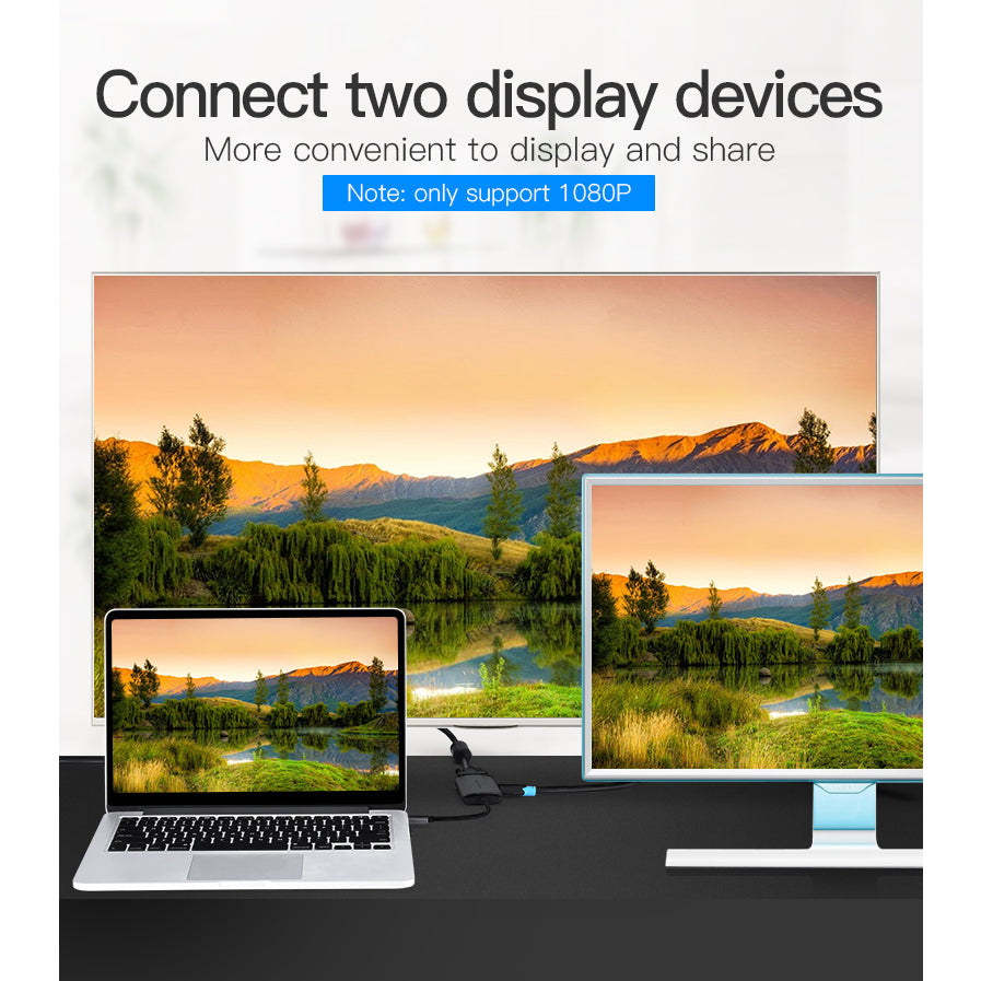 Mazer USB-C to VGA / HDMI converters for computer laptop | 2 Years Warranty