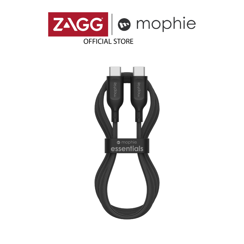 Mophie Essential Charging Cable USB-C to USB-C (60W) Braided - 1M/2M | 2 Years Warranty