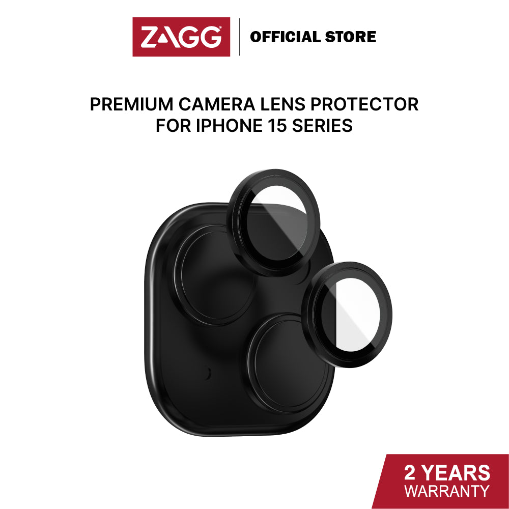 ZAGG PREMIUM CAMERA LENS PROTECTOR FOR IPHONE 15/ 15 PLUS/15 PRO /15 PRO MAX | 2 Years Limited Warranty