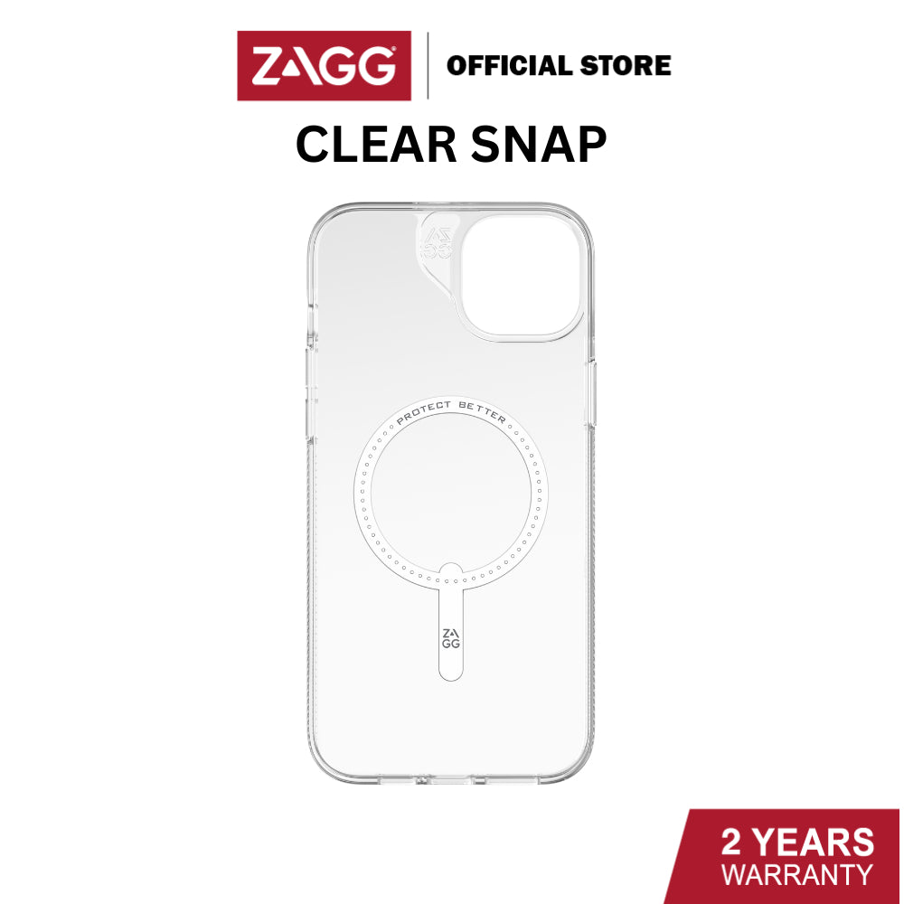 Zagg Essential Clear Snap for iPhone 15/ iPhone 15 Plus/ iPhone 15 Pro/ iPhone 15 Pro Max | 2 Years Limited Warranty