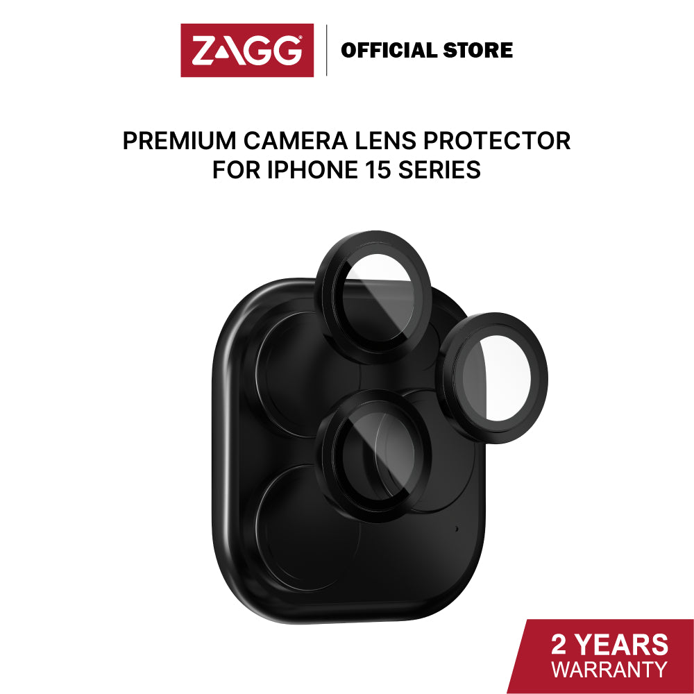 ZAGG PREMIUM CAMERA LENS PROTECTOR FOR IPHONE 15/ 15 PLUS/15 PRO /15 PRO MAX | 2 Years Limited Warranty