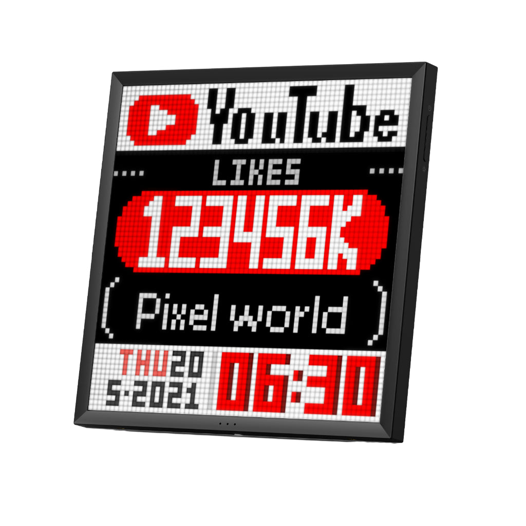 Divoom Pixoo-64 - WiFi Pixel Cloud Digital Frame with APP Control,64 X 64 LED Panel Display Frame |1 Year Warranty