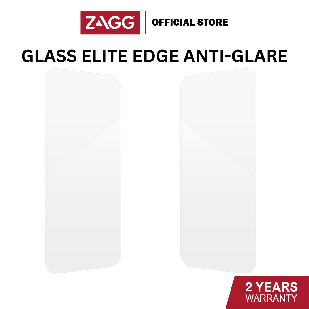 Zagg Glass Elite Edge Anti-Glare Series Screen Protector for iPhone 15 / 15 Plus / 15 Pro / 15 Pro Max