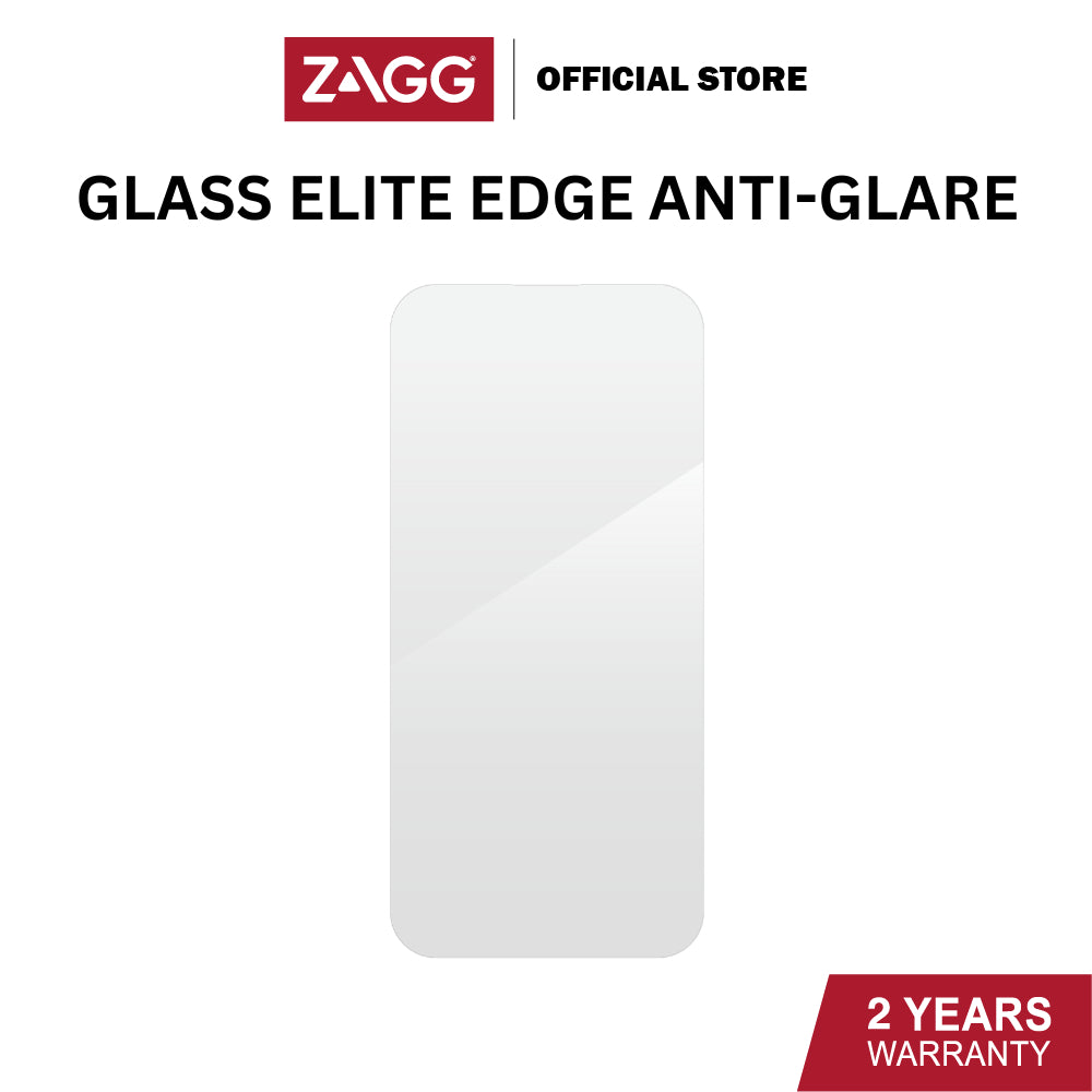 Zagg Glass Elite Edge Anti-Glare Series Screen Protector for iPhone 15 / 15 Plus / 15 Pro / 15 Pro Max