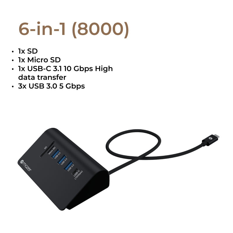 Mazer Infinite.Multimedia USB-C Hub & Tablet Stand | 2 Years Warranty