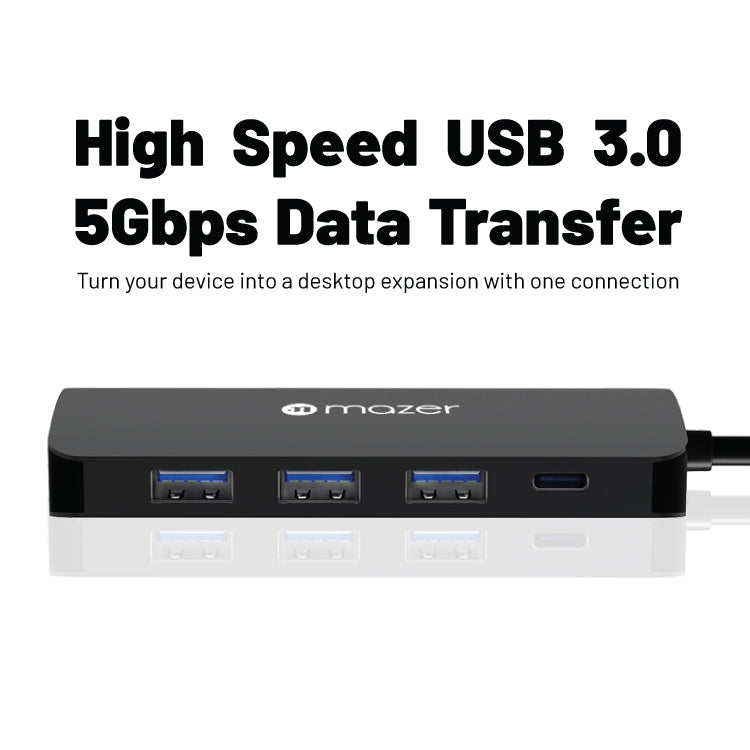 Mazer Multimedia USB-C Hub (8-in-1, 7-in-1, 6-in-1, 5-in-1, 4-in-1) | 2 Years Warranty