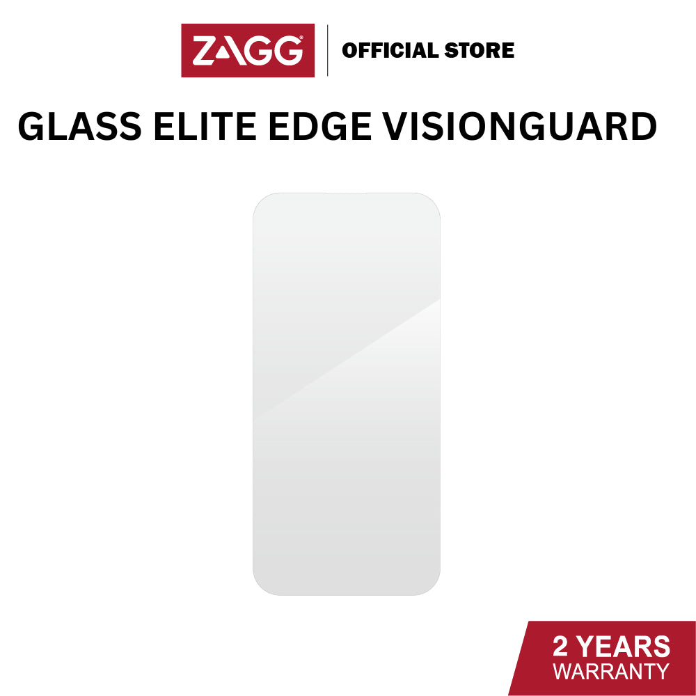 Zagg Glass Elite Edge-RPF30 VisionGuard Series Screen Protector for iPhone 15 / 15 Plus / 15 Pro / 15 Pro Max