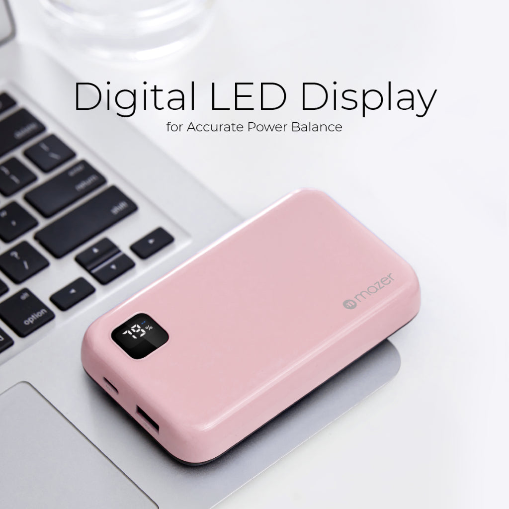 Mazer Infinite.Boost Power Link Trio 10K mAh Power Bank with Certified MFI Lightning & USB-C Cables | 2 Years Warranty