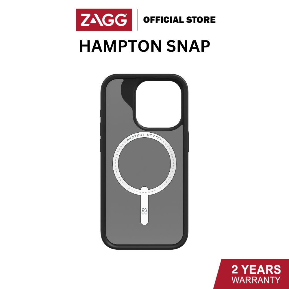 Zagg Hampton Snap Essential Series Case for iPhone 15 / 15 Plus / 15 Pro / 15 Pro Max | 2 Years Limited Warranty