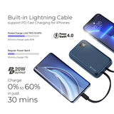 Mazer Infinite.Boost Power Link Trio 10K mAh Power Bank with Certified MFI Lightning & USB-C Cables | 2 Years Warranty