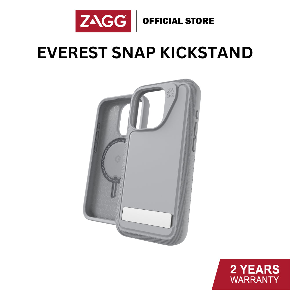 Zagg Everest Snap with Kick Stand Case with Graphene For iPhone 15 Pro / 15 Pro Max | 2 Years Limited Warranty
